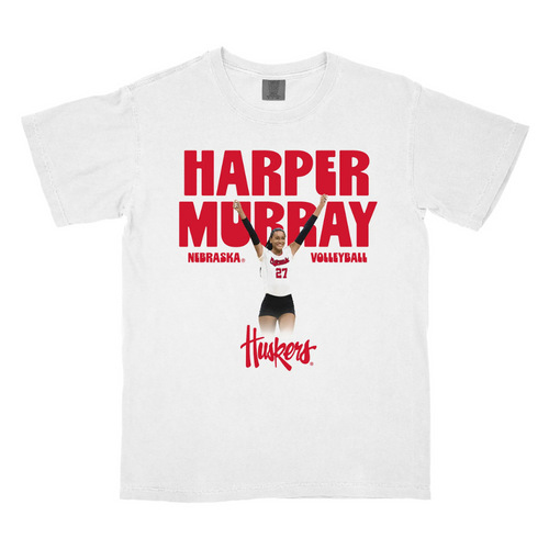 Girls'/Boys' Nebraska Huskers Youth Harper Murray Classic T-Shirt - WHITE