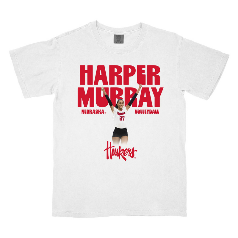 Girls'/Boys' Nebraska Huskers Youth Harper Murray Classic T-Shirt - WHITE