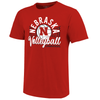 Girls'/Boys' Nebraska Huskers Youth Volleyball Net T-Shirt - RED