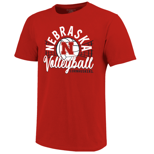 Girls'/Boys' Nebraska Huskers Youth Volleyball Net T-Shirt - RED