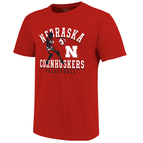Girls'/Boys' Nebraska Huskers Youth Volleyball Player T-Shirt - RED