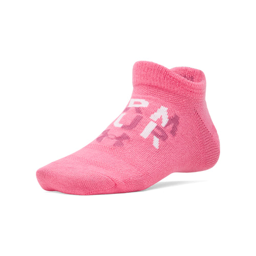 Girls'/Boys' Under Armour Youth Essentials 6-Pack No-Show Socks - 672 - PINK