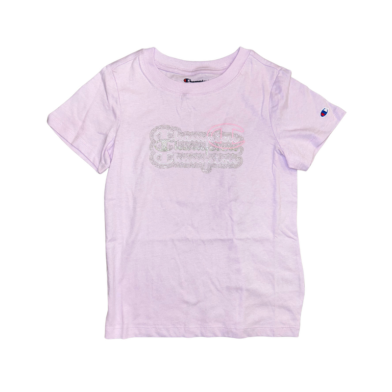Girls' Champion Youth Classic Repeat T-Shirt - LAVENDER BOUQUET