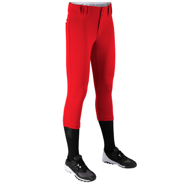 Girls' Champro Youth Tournament Fastpitch Pant - SCARLET