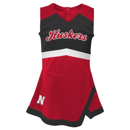 Girls' Nebraska Huskers Infant Cheer Captain Dress - RED