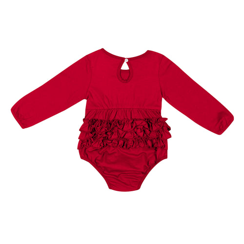 Girls' Nebraska Huskers Infant Katinka Ruffle Onesie - NEBRASKA