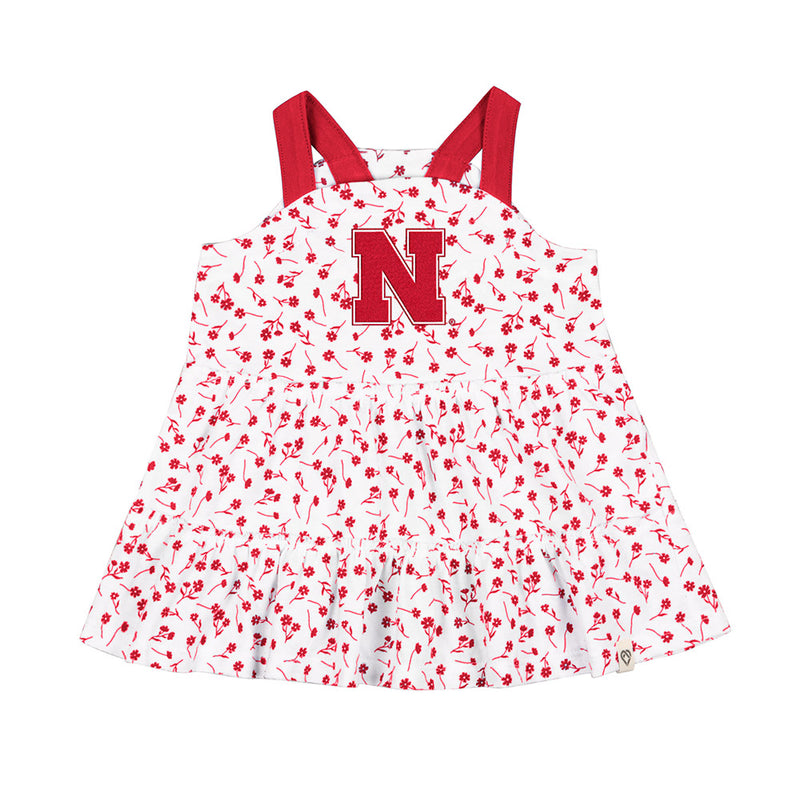 Girls' Nebraska Huskers Infant Robin Floral Dress - NEBRASKA