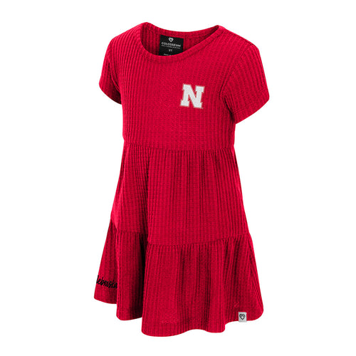 Girls' Nebraska Huskers Toddler Beautopia Waffle Dress - NEBRASKA