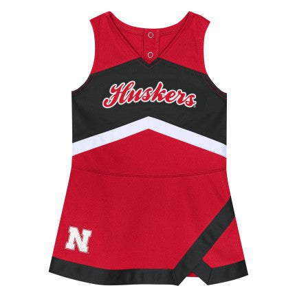 Girls' Nebraska Huskers Toddler Cheer Captain Dress - RED