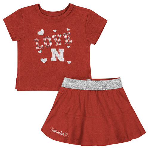 Girls' Nebraska Huskers Toddler Cloud Kingdom Set - NEBRASKA