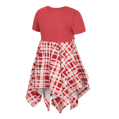 Girls' Nebraska Huskers Toddler Marceline Plaid Dress - NEBRASKA