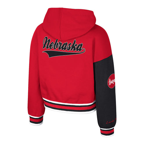 Girls' Nebraska Huskers Toddler Petals Letterman Jacket - NEBRASKA