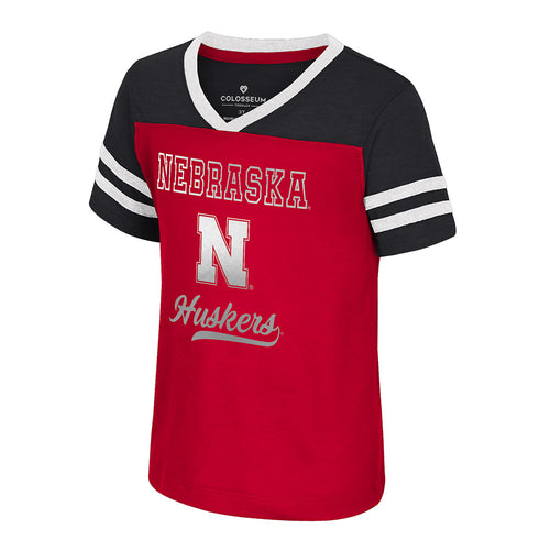 Girls' Nebraska Huskers Toddler Princess Bubblegum Bling T-Shirt - NEBRASKA