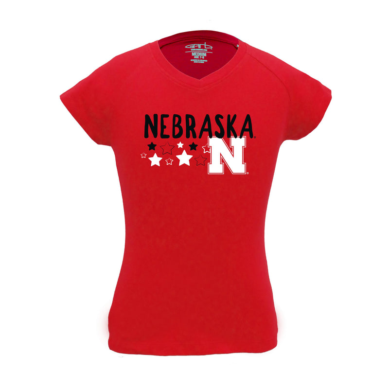 Girls' Nebraska Huskers Toddler Stars Vickie T-Shirt - RED