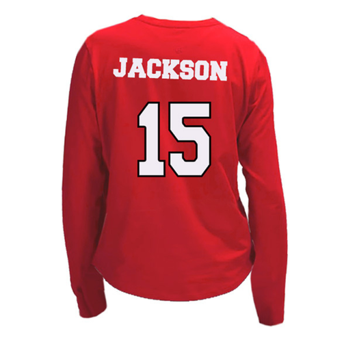 Girls' Nebraska Huskers Youth Andi Jackson Longsleeve Jersey - #15 RED