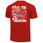 Girls' Nebraska Huskers Youth Cutesy Campus T-Shirt - NEBRASKA