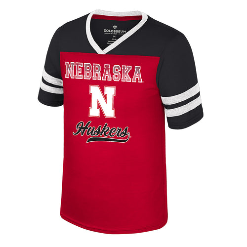Girls' Nebraska Huskers Youth Princess Bubblegum Bling T-Shirt - NEBRASKA