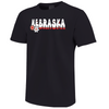 Girls' Nebraska Huskers Youth Retro Flower T-Shirt - BLACK