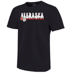 Girls' Nebraska Huskers Youth Retro Flower T-Shirt - BLACK