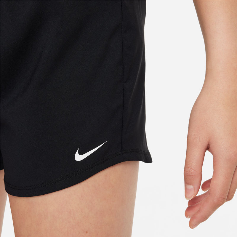 Girls' Nike Yourth Dri-FIT One Woven High-Waisted Short - 010 - BLACK