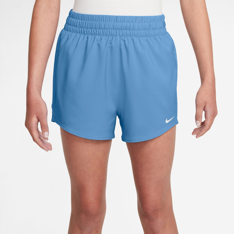 Girls' Nike Yourth Dri-FIT One Woven High-Waisted Short - 489 - BLUE BEYOND