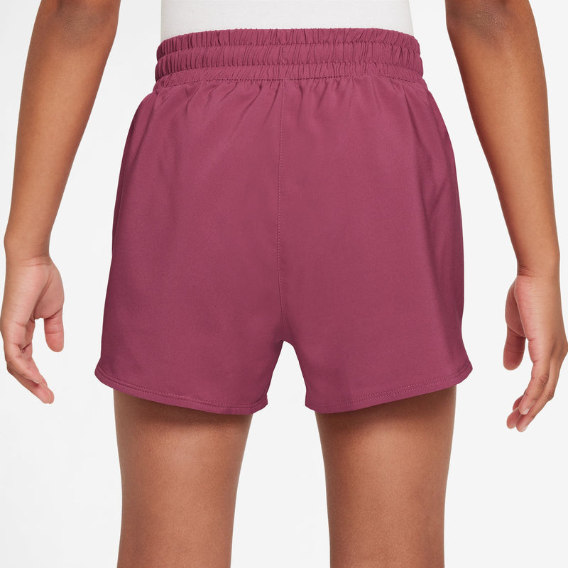 Girls' Nike Yourth Dri-FIT One Woven High-Waisted Short - 634 - SWEET BEET