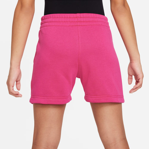 Girls' Nike Youth 5" French Terry Shorts  - 615 - FIRE PINK