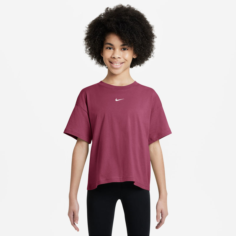 Girls' Nike Youth Boxy Essential T-Shirt - 634 - SWEET BEET