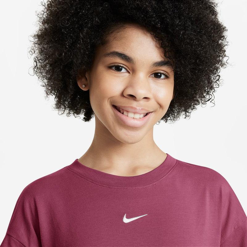 Girls' Nike Youth Boxy Essential T-Shirt - 634 - SWEET BEET