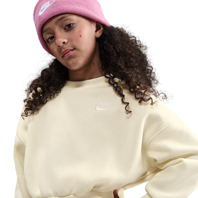 Girls' Nike Youth Boxy Fleece Sweatshirt - 047 PERL