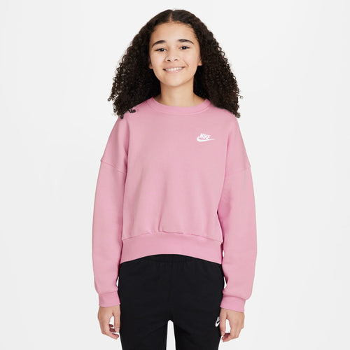 Girls' Nike Youth Boxy Fleece Sweatshirt - 690 - SOFT PINK