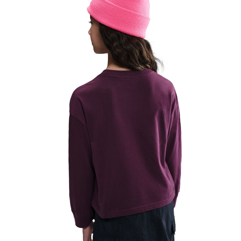 Girls' Nike Youth Boxy Longsleeve - 610 - BORDEAUX