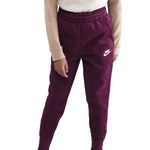 Girls' Nike Youth Club Fleece High-Waisted Fitted Pant - 610 - BORDEAUX