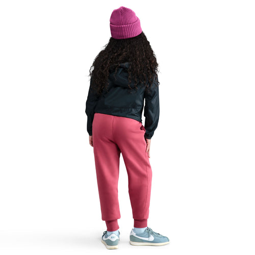 Girls' Nike Youth Club Fleece High-Waisted Fitted Pant - 634 - SWEET BEET