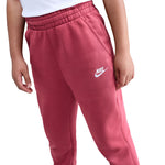 Girls' Nike Youth Club Fleece High-Waisted Fitted Pant - 634 - SWEET BEET