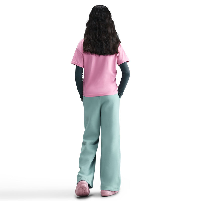 Girls' Nike Youth Club Fleece Wide-Leg Pant - 017 - CANNON BLUE
