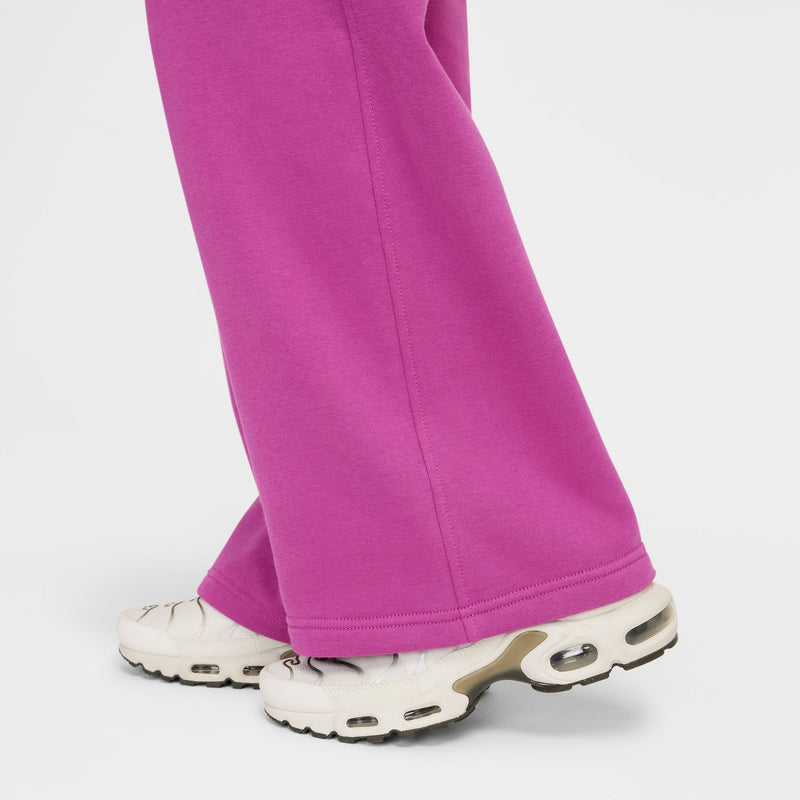Girls' Nike Youth Club Fleece Wide-Leg Pant - 518 - HOT FUCHSIA