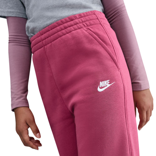 Girls' Nike Youth Club Fleece Wide-Leg Pant - 634 - SWEET BEET