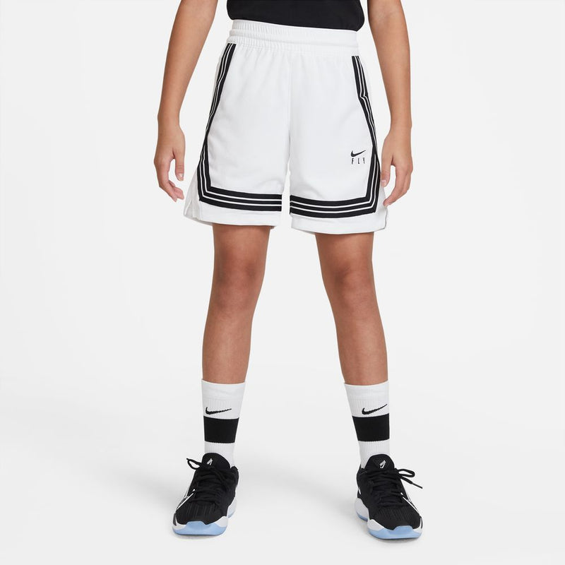 Girls' Nike Youth Fly Crossover Short - 100 - WHITE