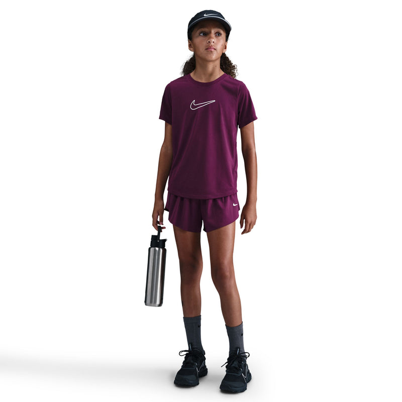 Girls' Nike Youth One Fitted T-Shirt - 610 - BORDEAUX