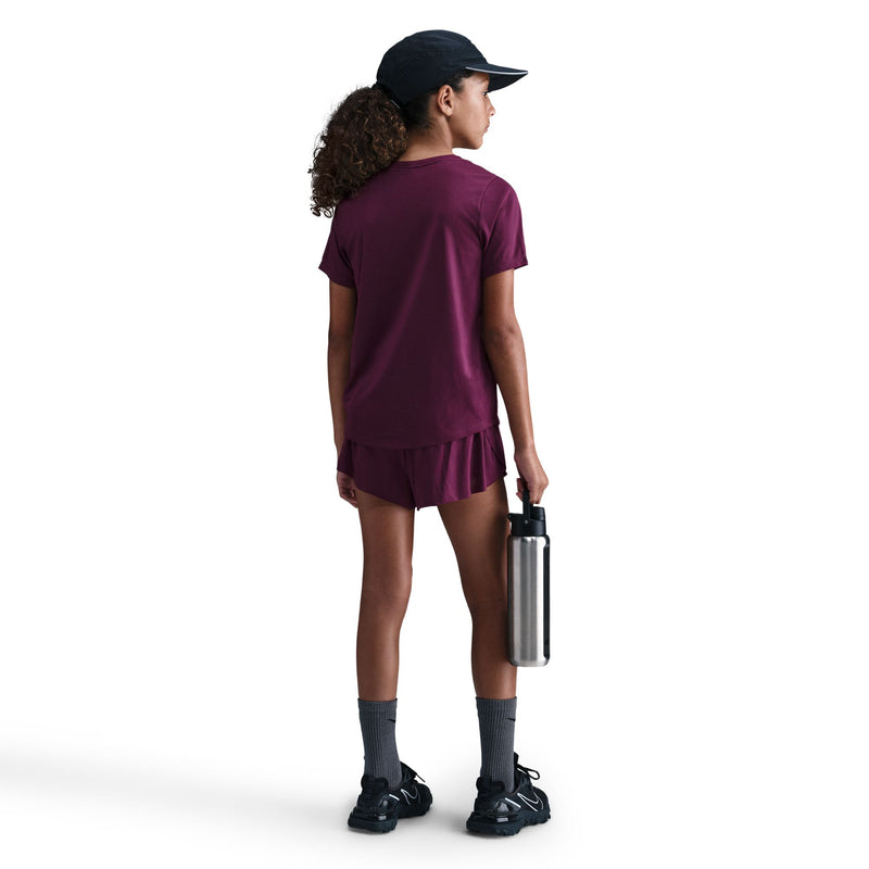 Girls' Nike Youth One Fitted T-Shirt - 610 - BORDEAUX