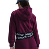 Girls' Nike Youth Pro Fleece Full-Zip Crop Hoodie - 610 - BORDEAUX