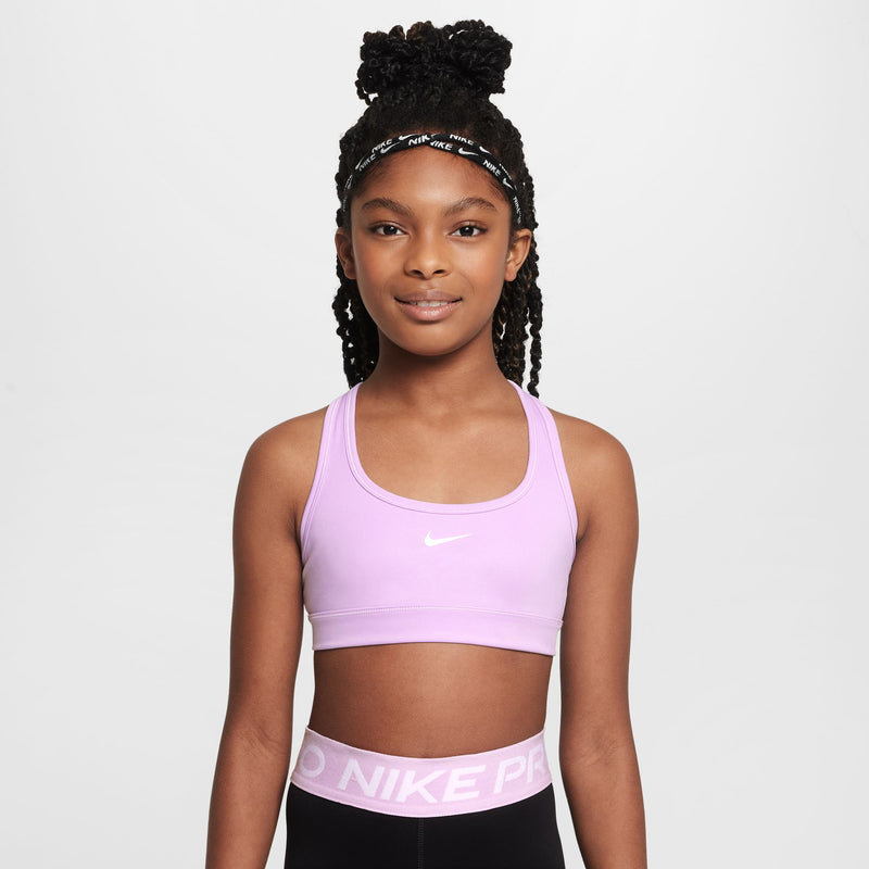 Girls' Nike Youth Swoosh Sports Bra - 537 - DOLL