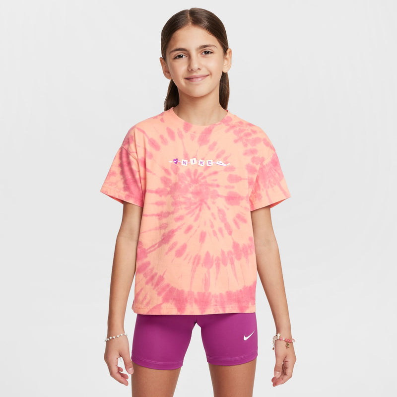 Girls' Nike Youth Tie Dye T-Shirt - 844 - APRICOT