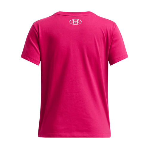 Girls' Under Armour Youth Big Logo T-Shirt - 681 - SHADED FUCHSIA