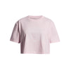 Girls' Under Armour Youth Boxy Crop Varsity T-Shirt - 647 - PRIME PINK