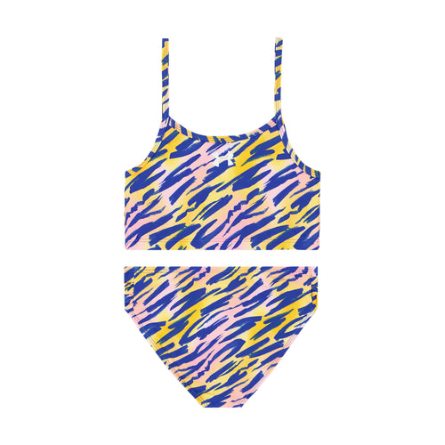Girls' Under Armour Youth Brush Zebra Bikini 2-Piece Swimsuit - 656-PC