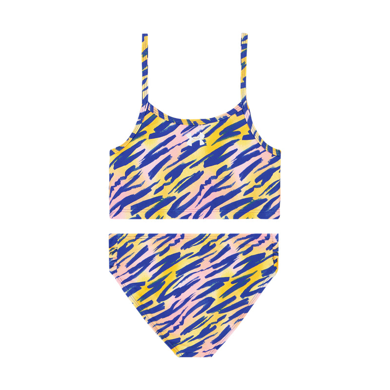 Girls' Under Armour Youth Brush Zebra Bikini 2-Piece Swimsuit - 656-PC