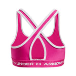 Girls' Under Armour Youth Crossback Mid Solid Sports Bra - 652