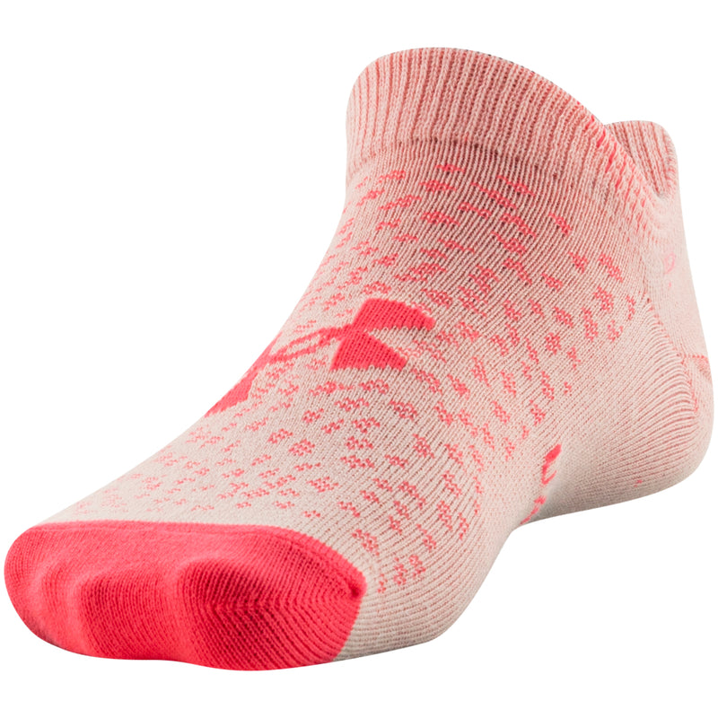 Girls' Under Armour Youth Essential No Show 6-Pack Socks - 805 ORNG